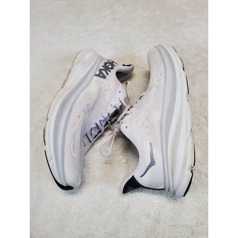 Hoka One One White Clifton Sneakers Men 13 Streetwear Casual Classic Preppy